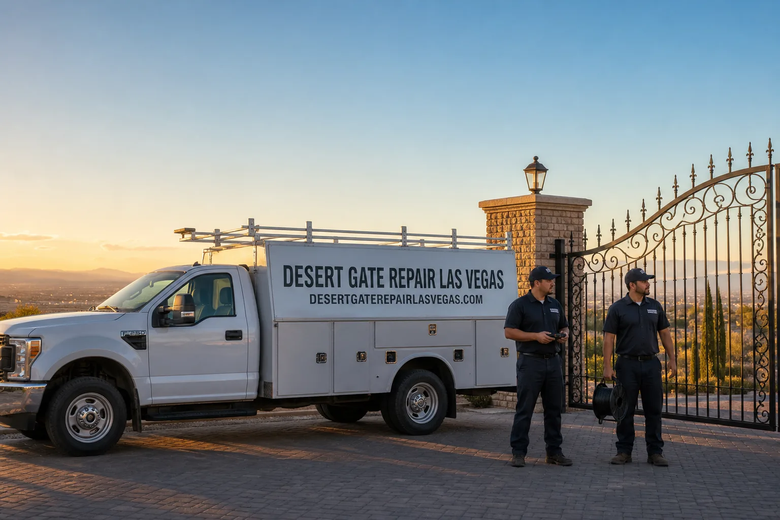 Desert Gate Repair Las Vegas service vehicle and crew in Las Vegas, NV